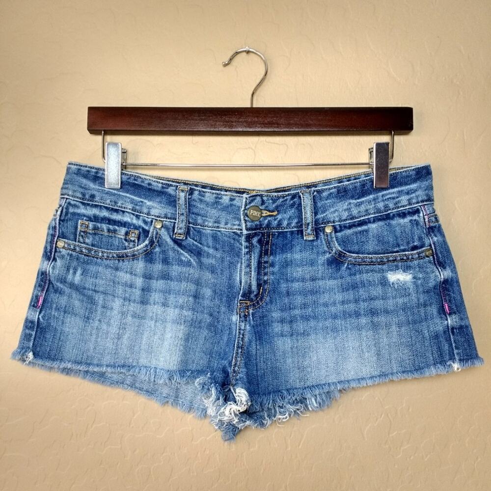 PINK Victoria's Secret Distressed Cut Off Shorts - Picture 2 of 9